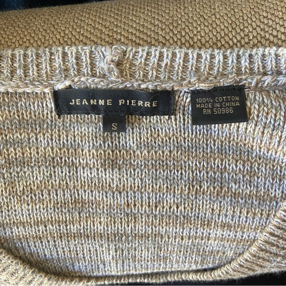 JEANNE PIERRE Pullover Long Sleeve Tunic Heather Gray Brown Sweater Women's S - Picture 7 of 7